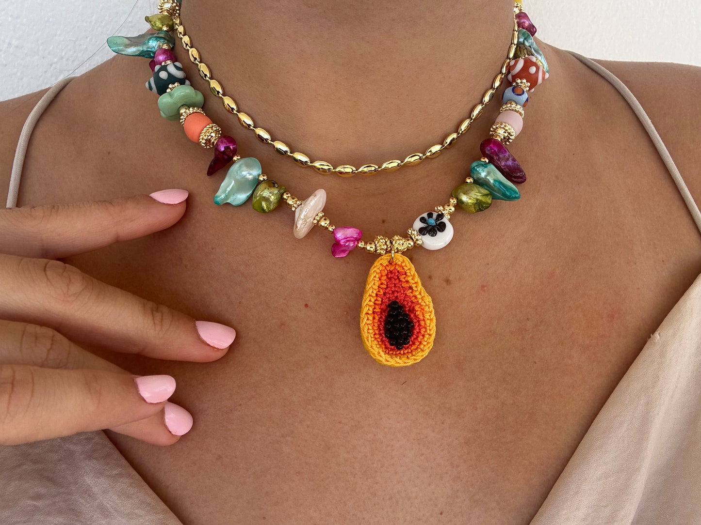 Amaya papaya necklace