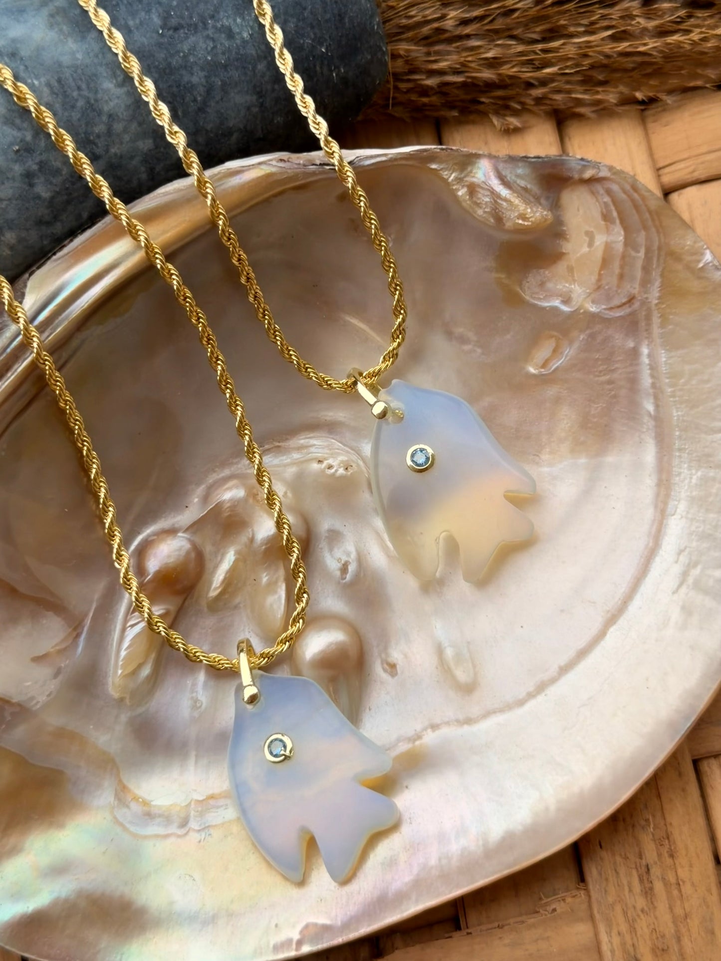 Opalite fish chain