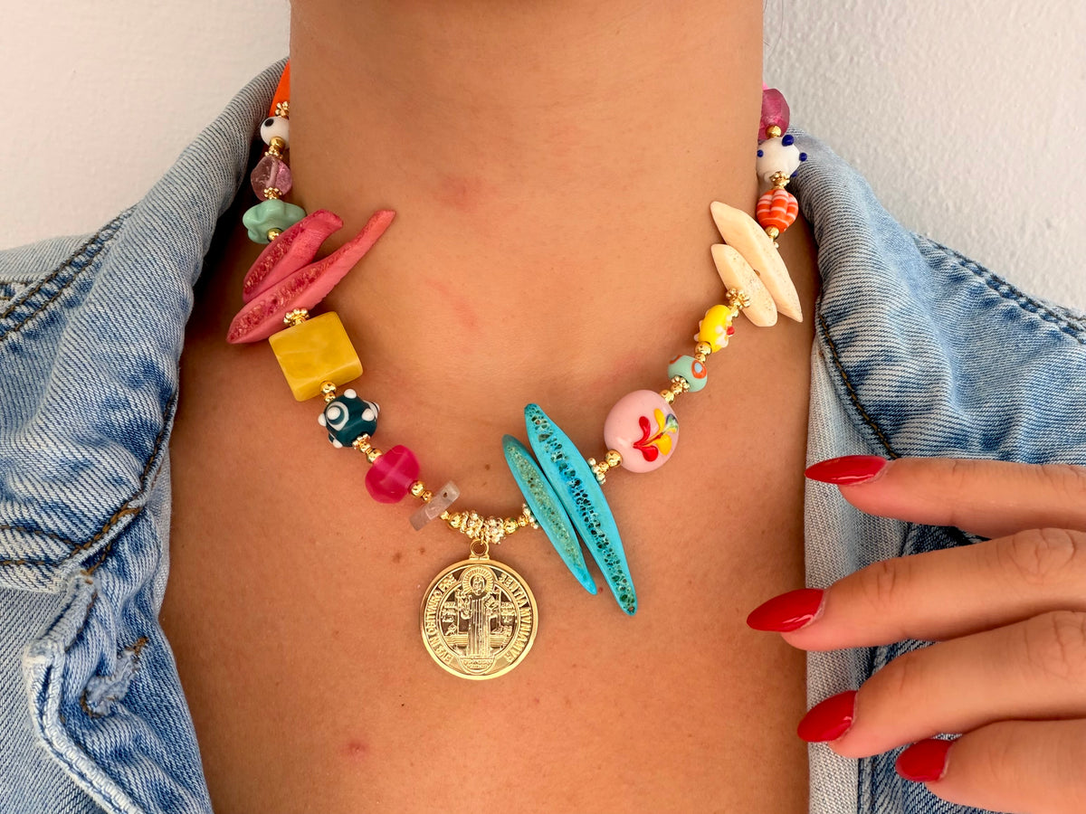 San Benito colorful necklace