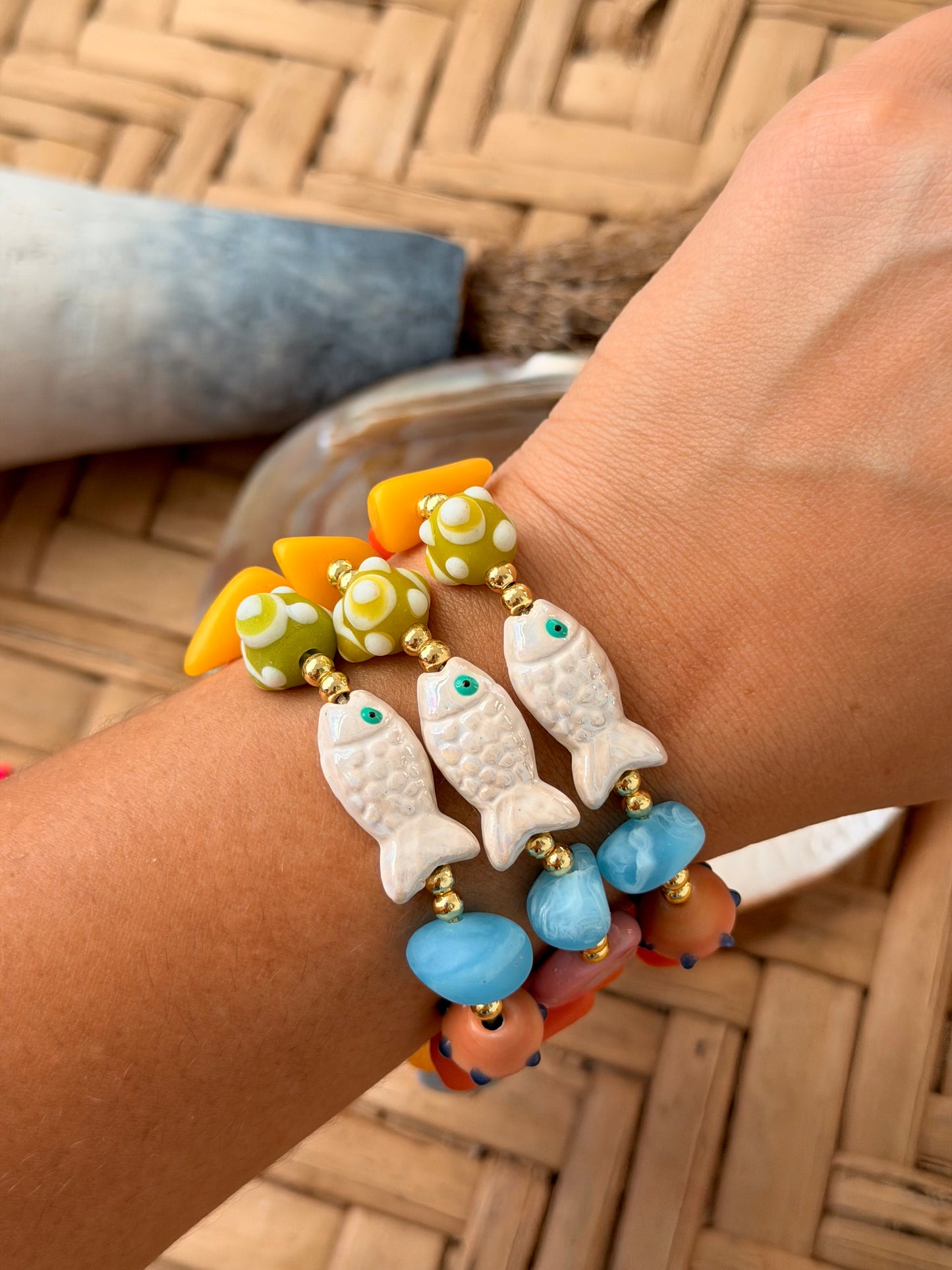 Fisherman white bracelet