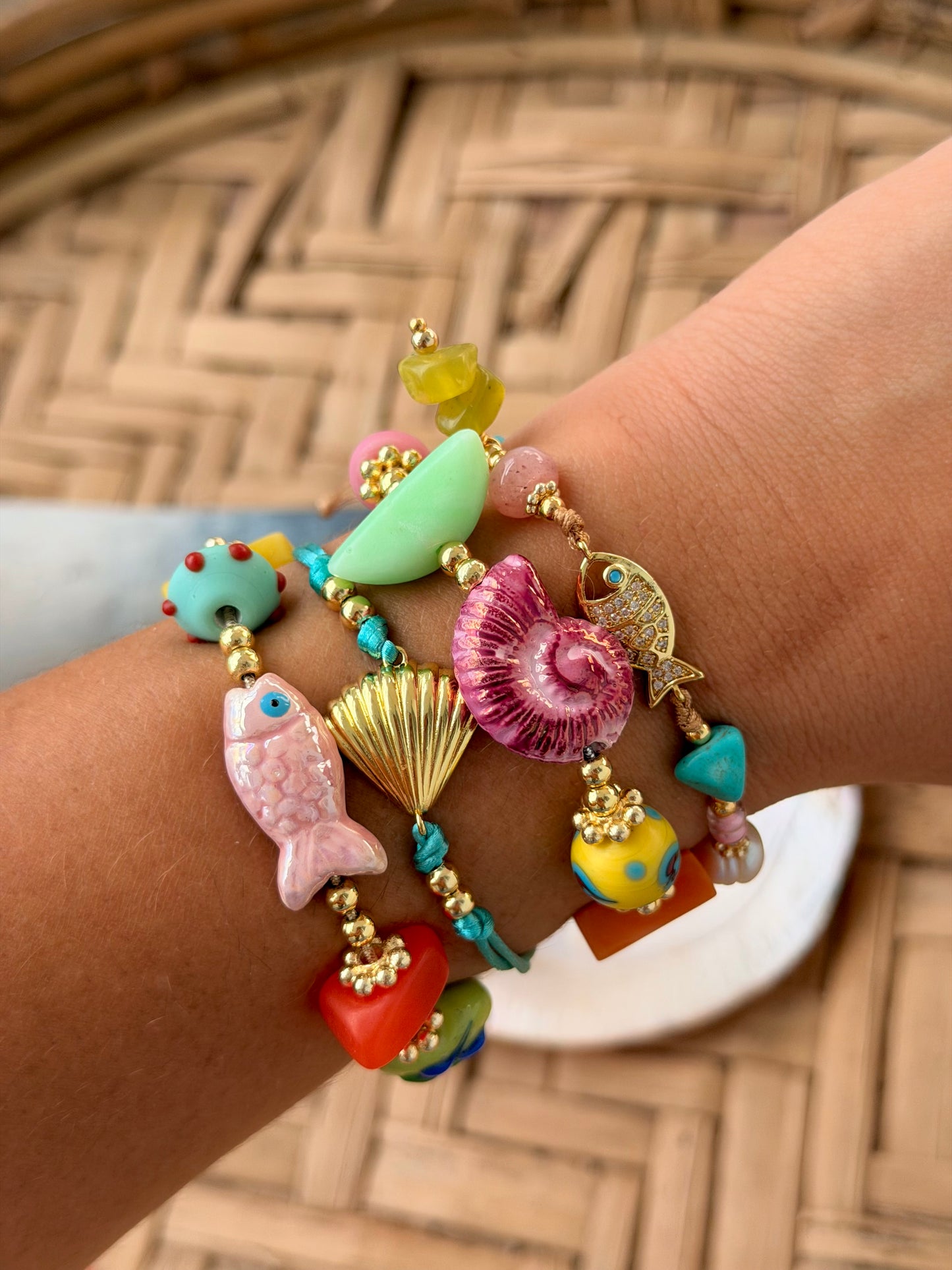 Pastel fish bracelet