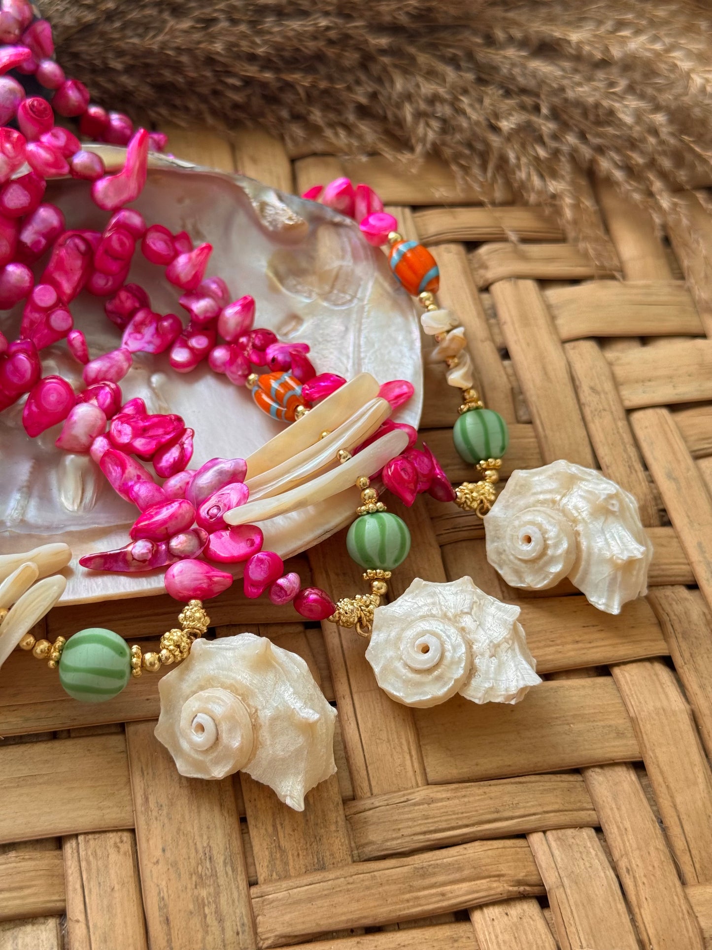 Spiral conch necklace