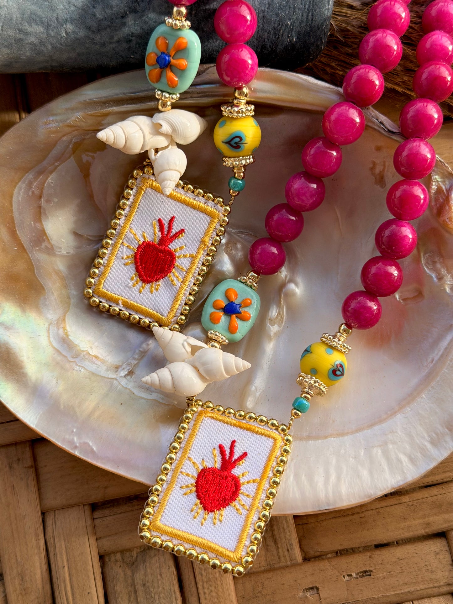 Sagrado Corazón statement necklace