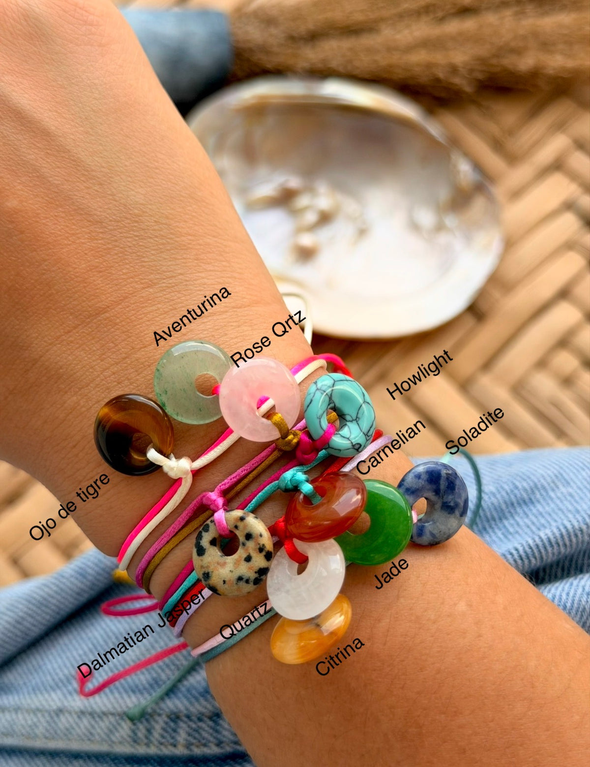 Donut gemstone bracelets