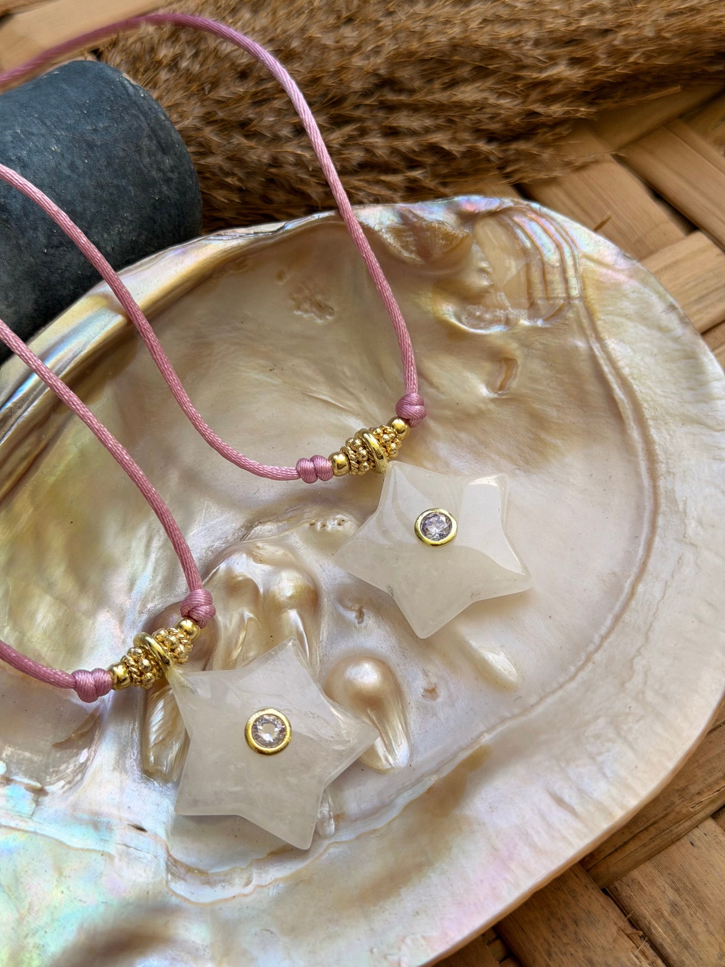 Quartz star necklace