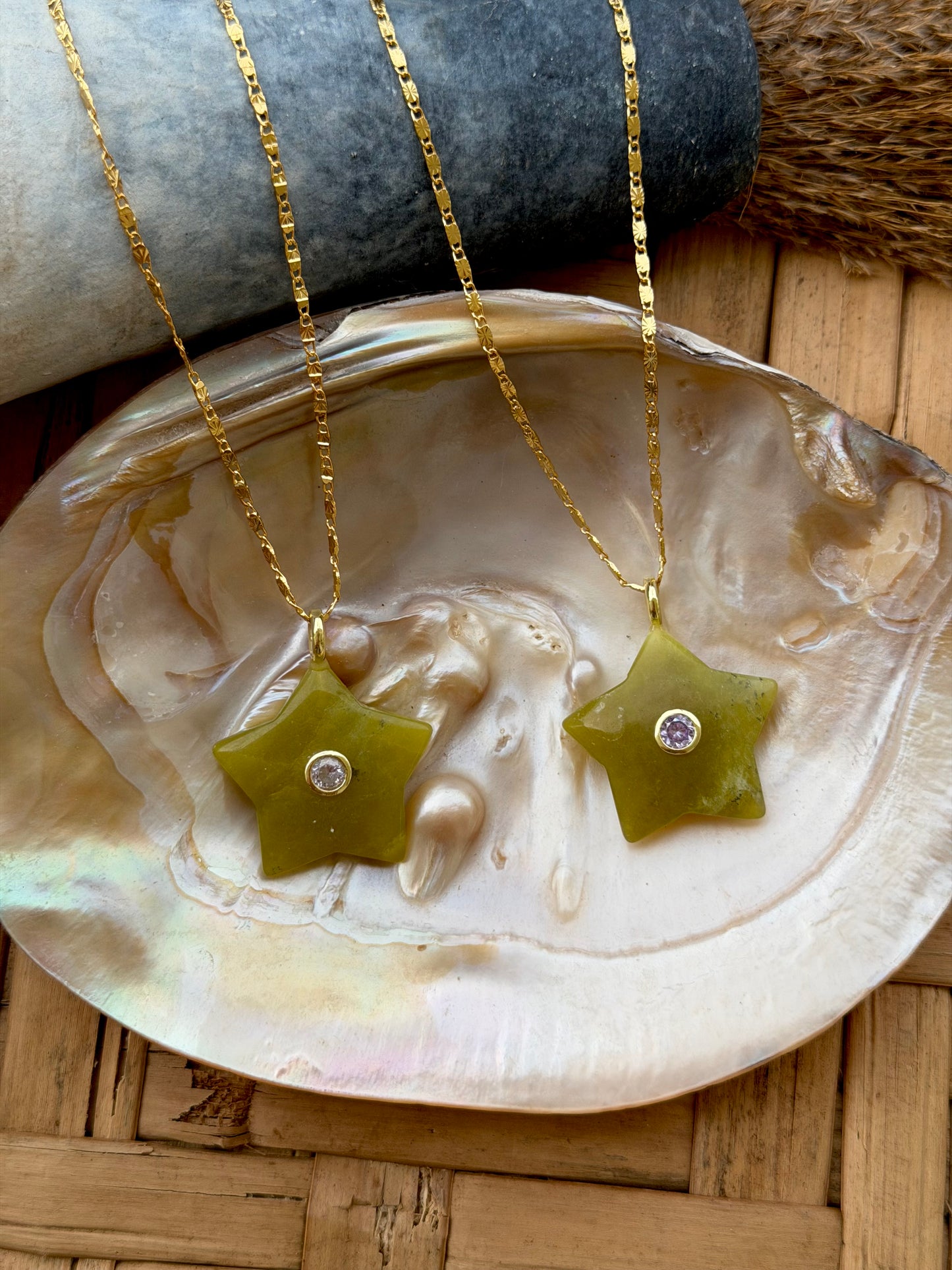 Lemon Quartz Star chain