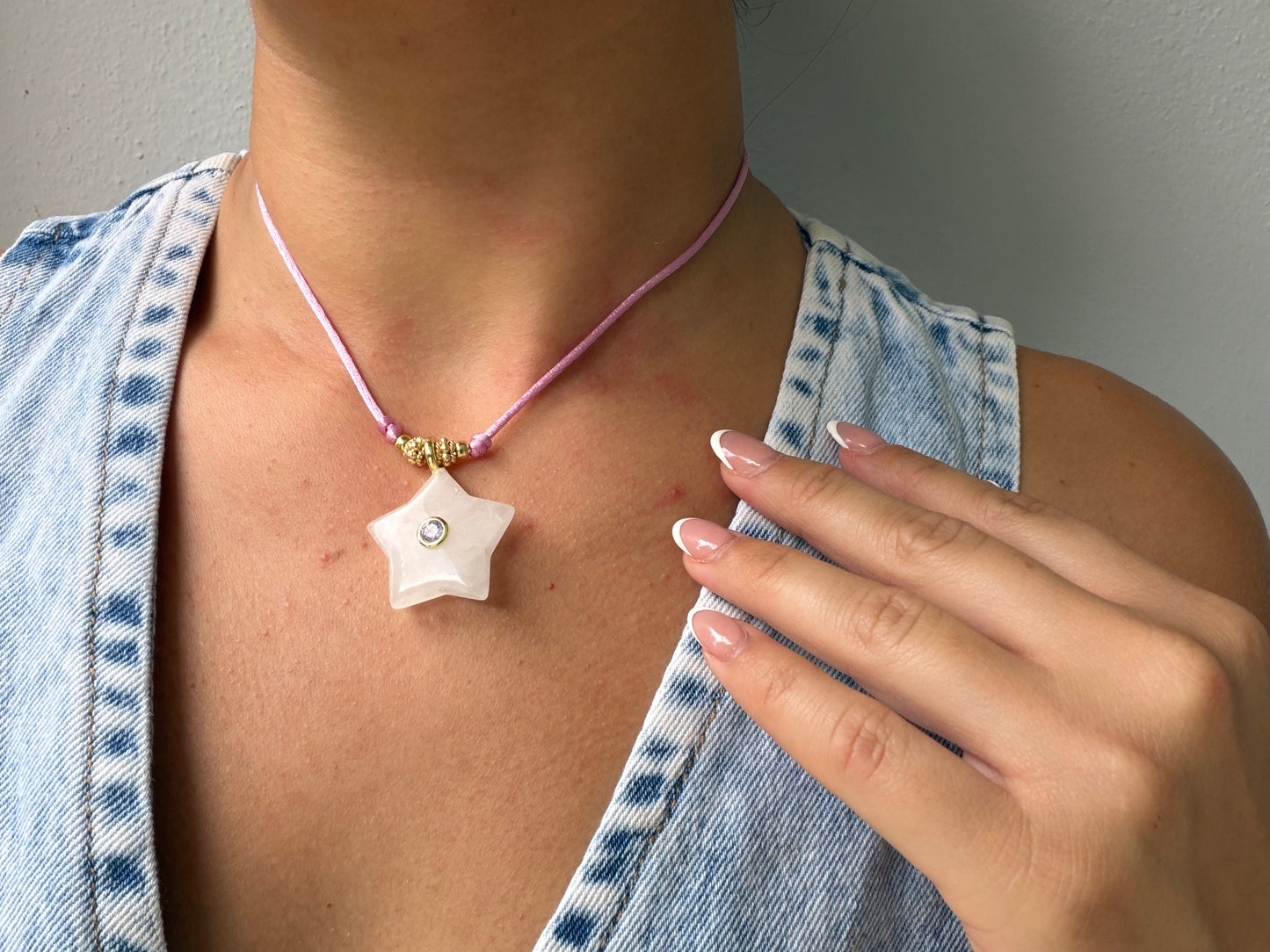 Quartz star necklace