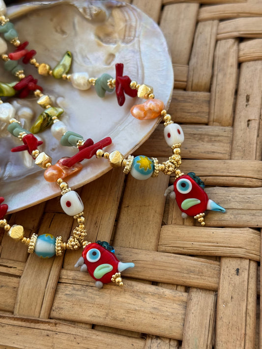 Amazonas guacamayo necklace