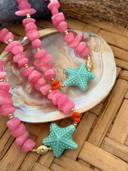 Icacos pink necklace
