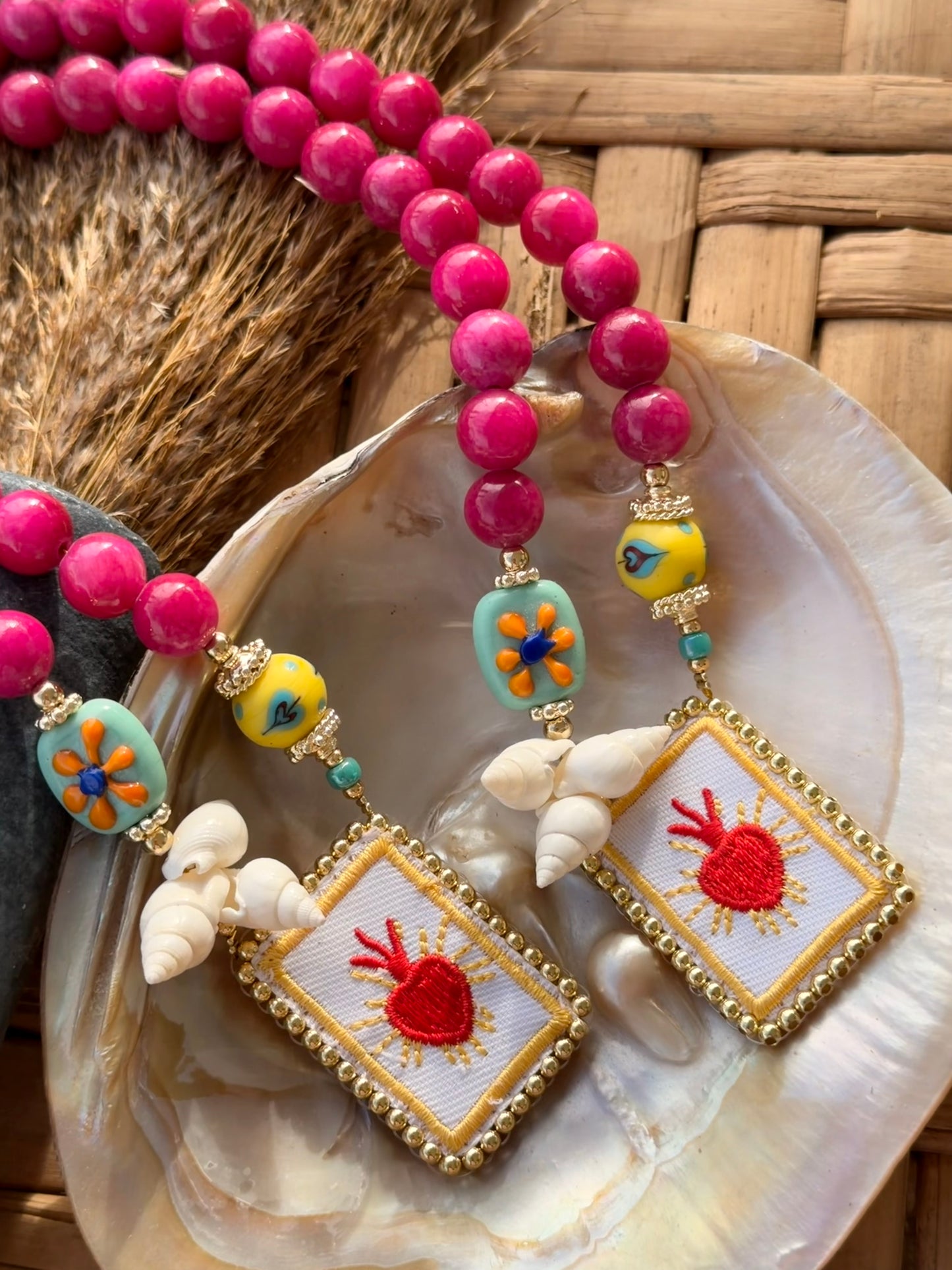 Sagrado Corazón statement necklace