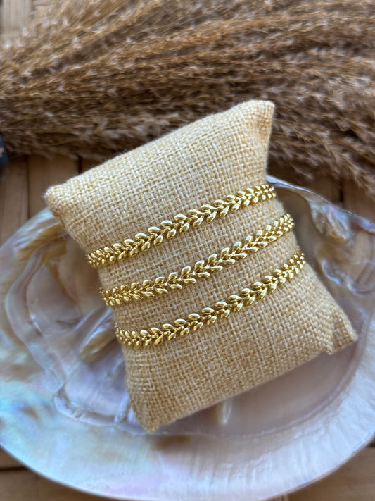 Leaf chain bracelet