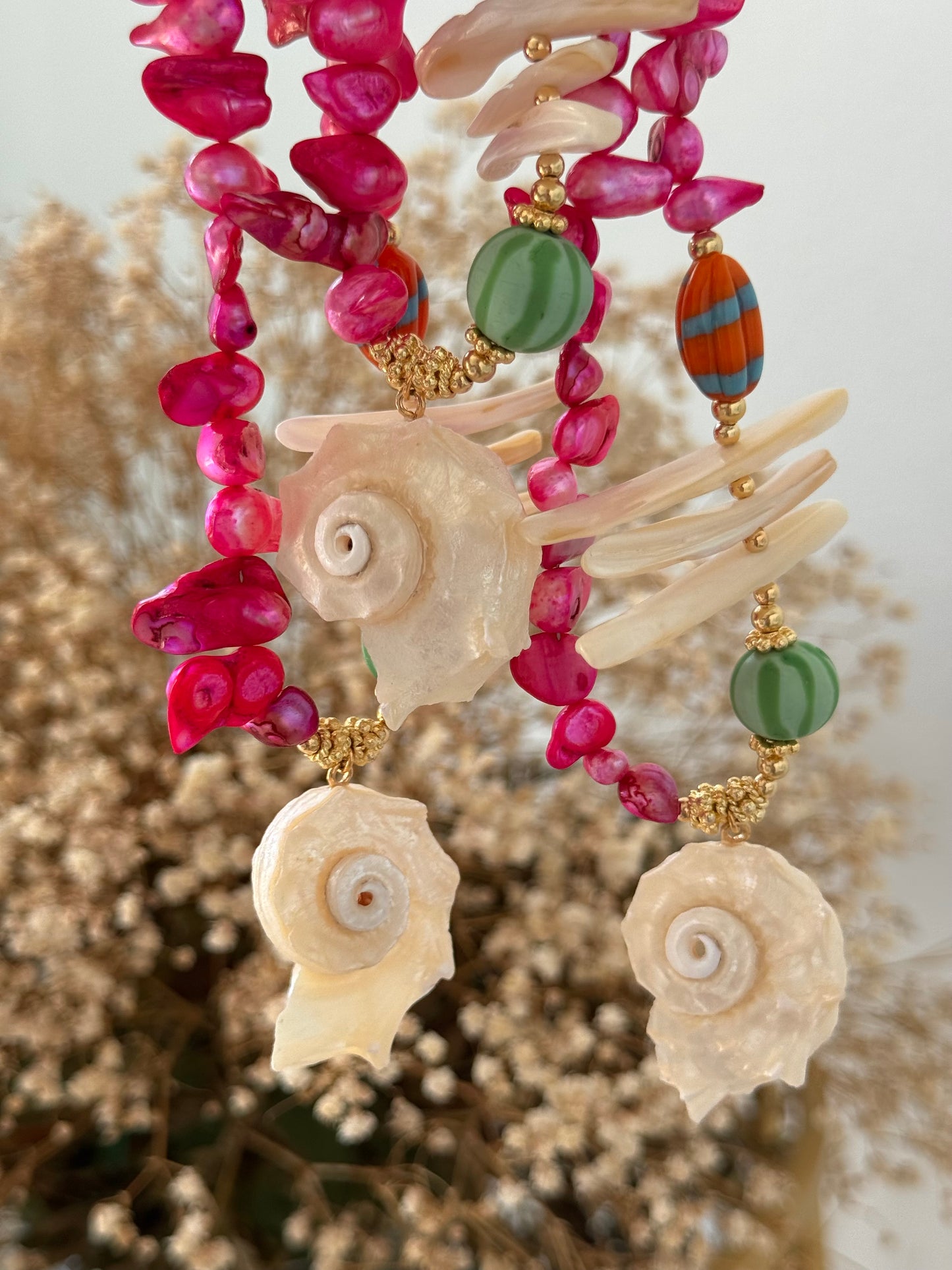 Spiral conch necklace