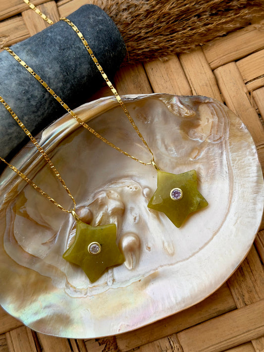 Lemon Quartz Star chain