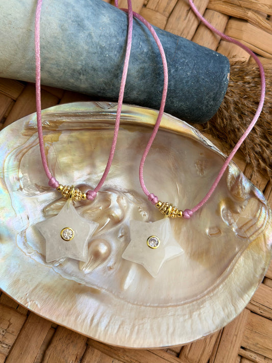 Quartz star necklace