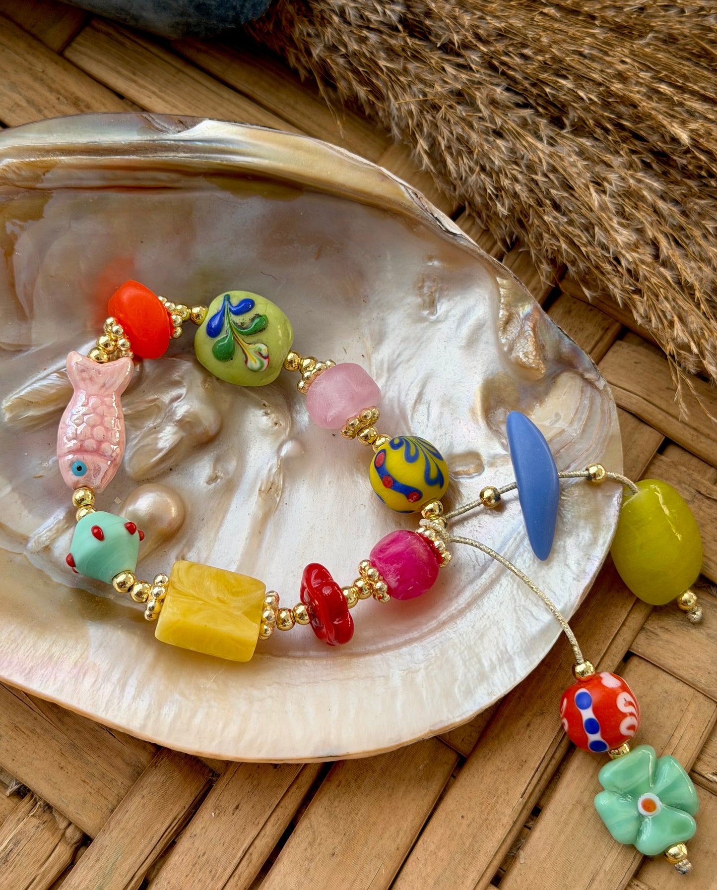 Fisherman pink bracelet
