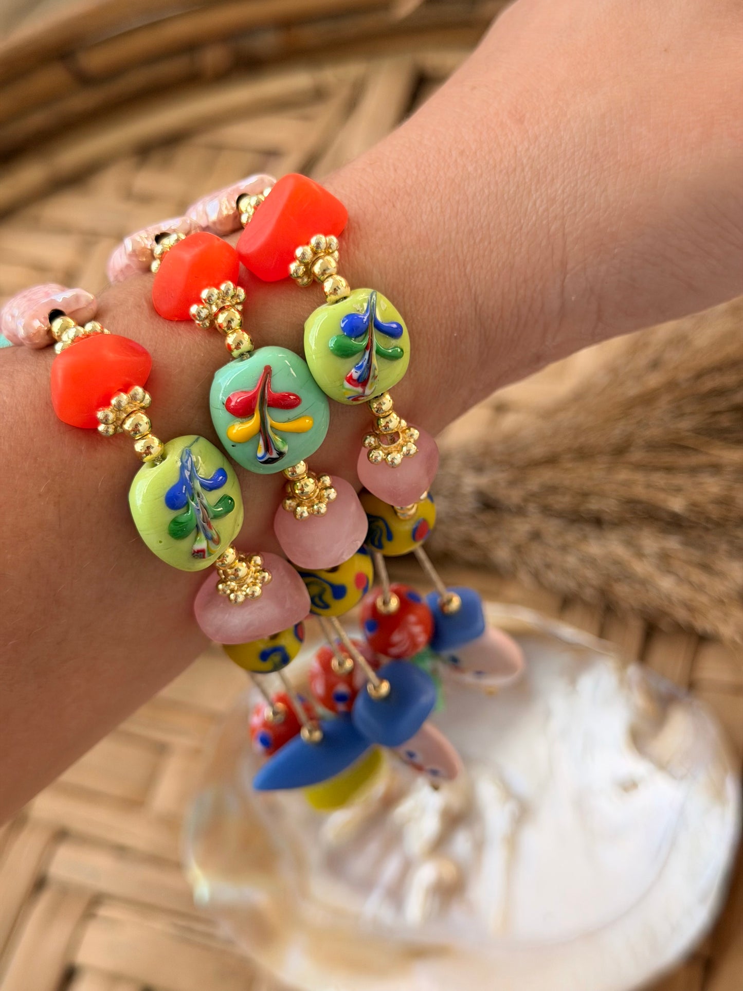 Fisherman pink bracelet