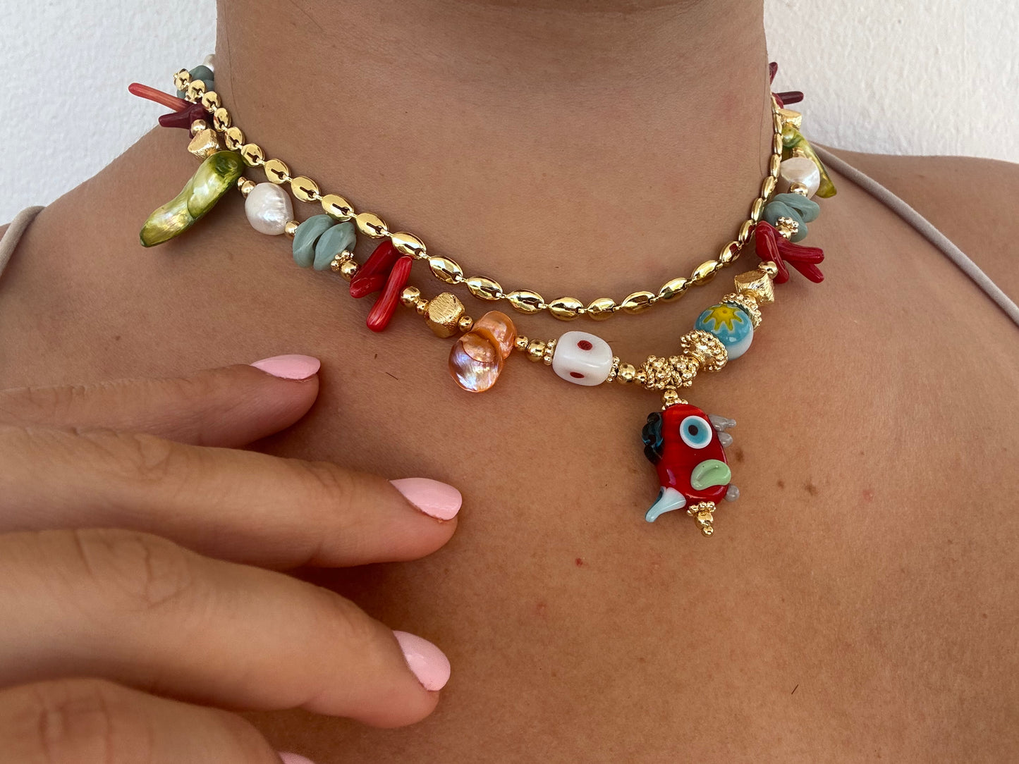 Amazonas guacamayo necklace