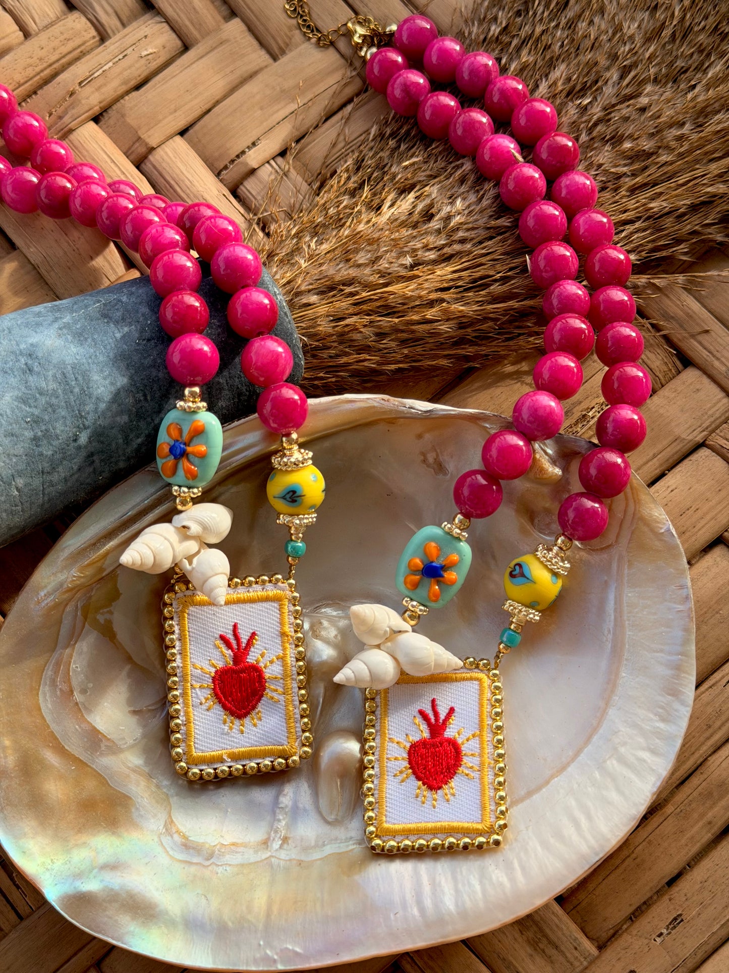 Sagrado Corazón statement necklace