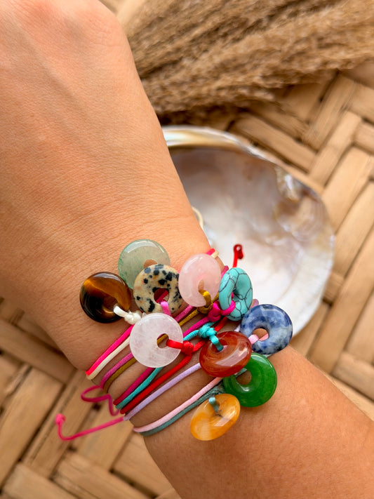 Donut gemstone bracelets