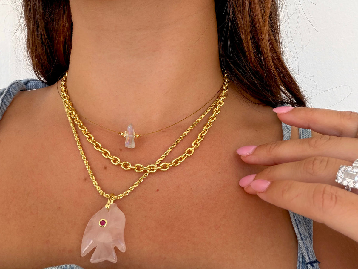 Quartz fantasma necklace