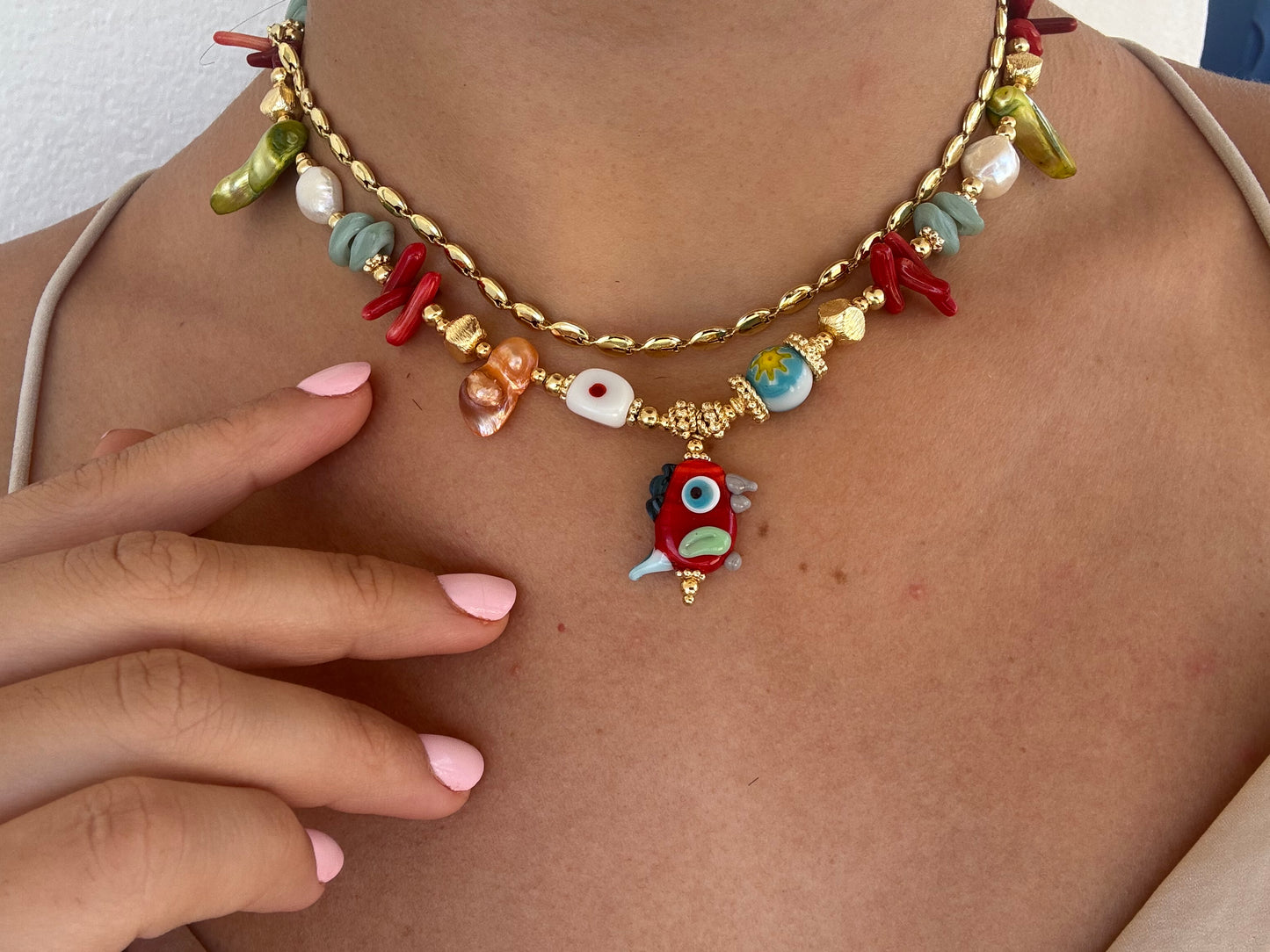 Amazonas guacamayo necklace